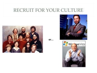 RECRUIT FOR YOUR CULTURE
or…
 