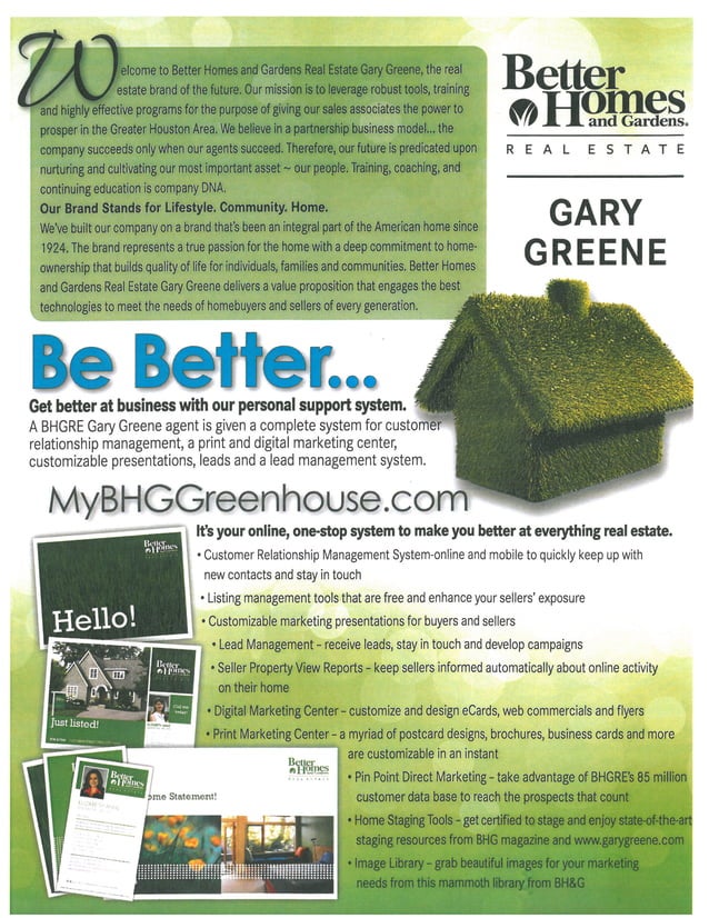 Join Better Homes And Gardens Real Estate Gary Greene The Woodlands and Magnolia Marketing Centers