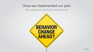 #intalent 
Once we implemented our plan 
We needed to optimize performance 
 