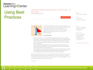 10
Using Best
Practices
 