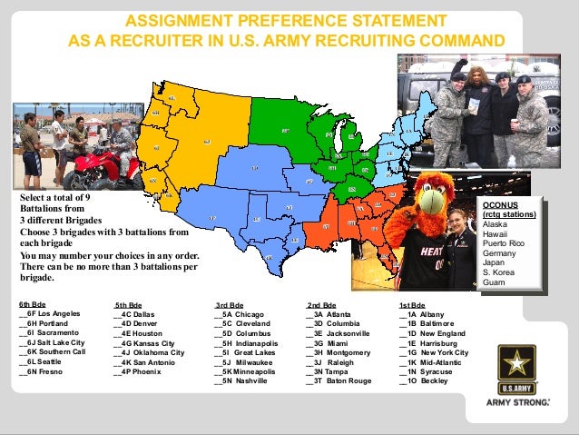 army recruiter assignment preference map