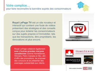 Votre complice…grâce au réseau exhaustif de références de clientsRéférences entre bureaux : Occasions de références illimitées grâce aux nombreuses agences immobilières de Royal LePage à travers le pays.Références internationales : L’affiliation avec Leading Real EstateCompanies of the WorldMDnous offre un accès sans précédent à un réseau international de clients acheteurs ou vendeurs. Grâce à presque 700 des plus grandes marques locales et régionales, à 5500 bureaux et à 170 000 agents immobiliers dans 38 pays, vous aurez accès à presque la totalité de la planète.