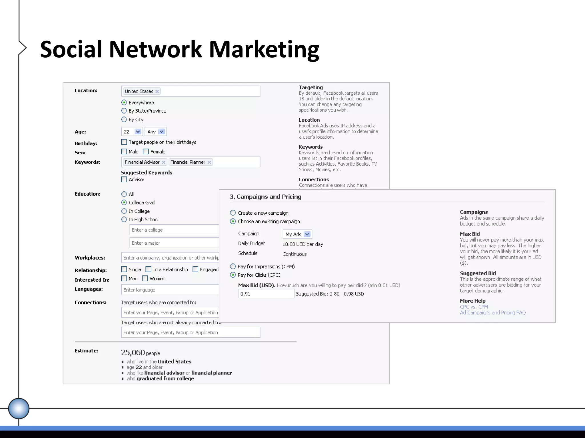 Social Network Marketing
 