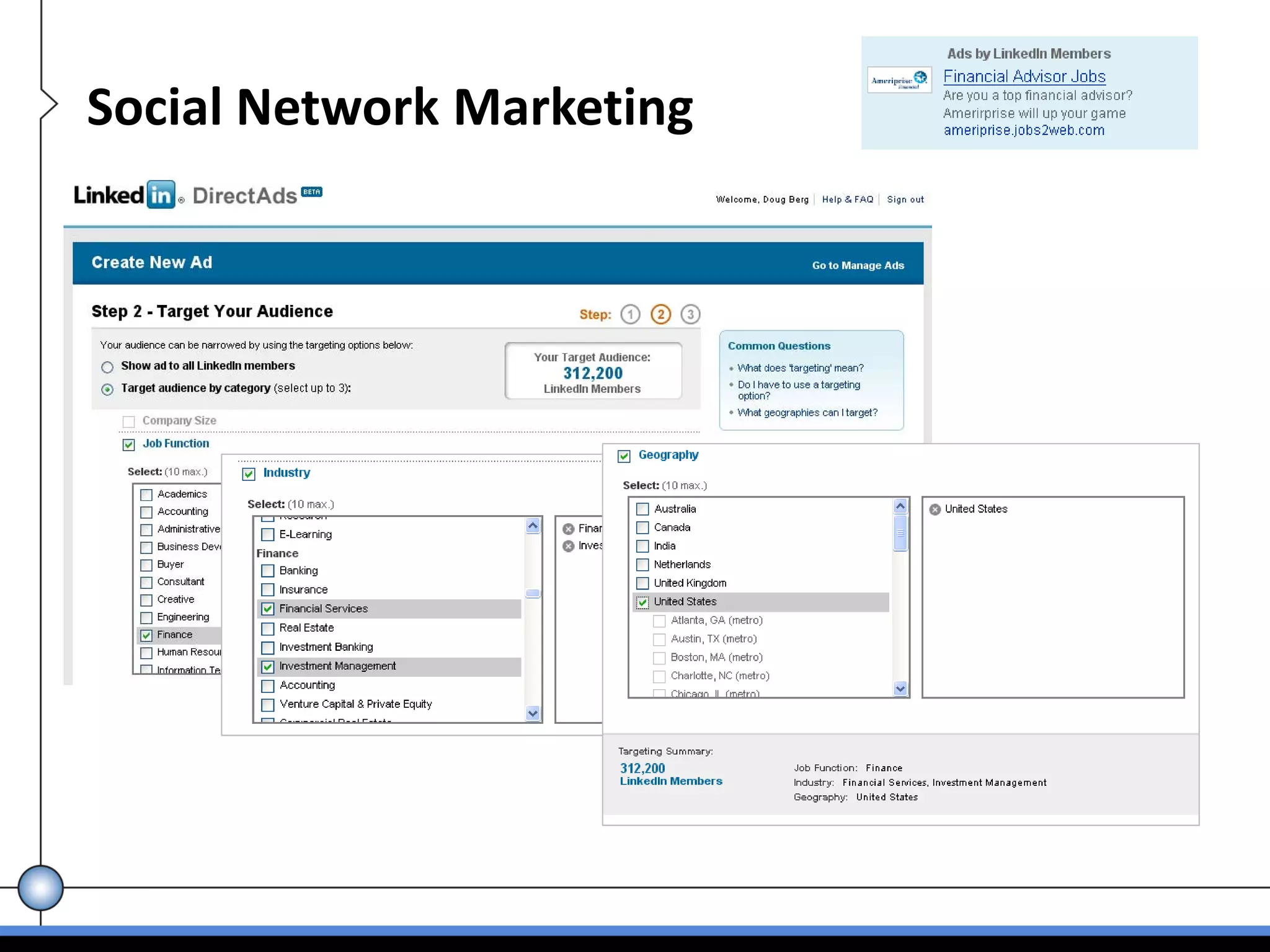 Social Network Marketing
 