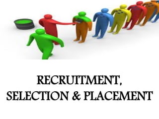 RECRUITMENT,
SELECTION & PLACEMENT
 