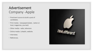 An advertisement by Apple for
jobs.
 