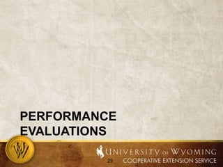 Performance evaluations