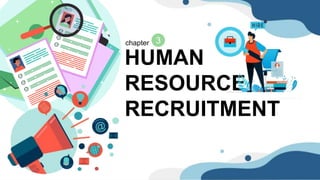 HUMAN
RESOURCE
RECRUITMENT
chapter 3
 