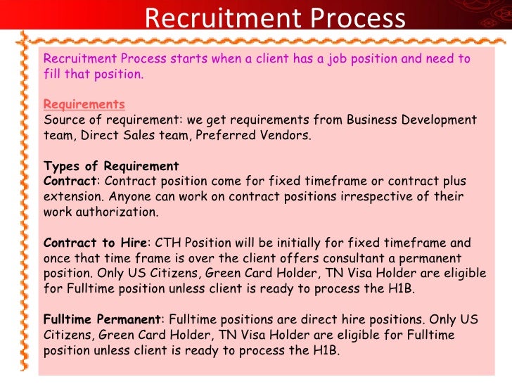 tn requirement for visa Process  Recruitment General