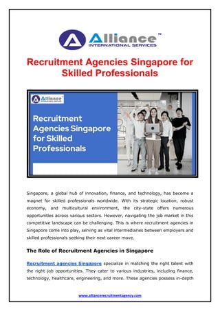 Recruitment Agencies Singapore for Skilled Professionals | PDF