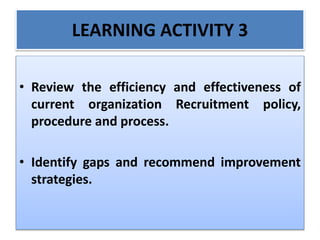 Recruitment and competency based job interviewing | PPT