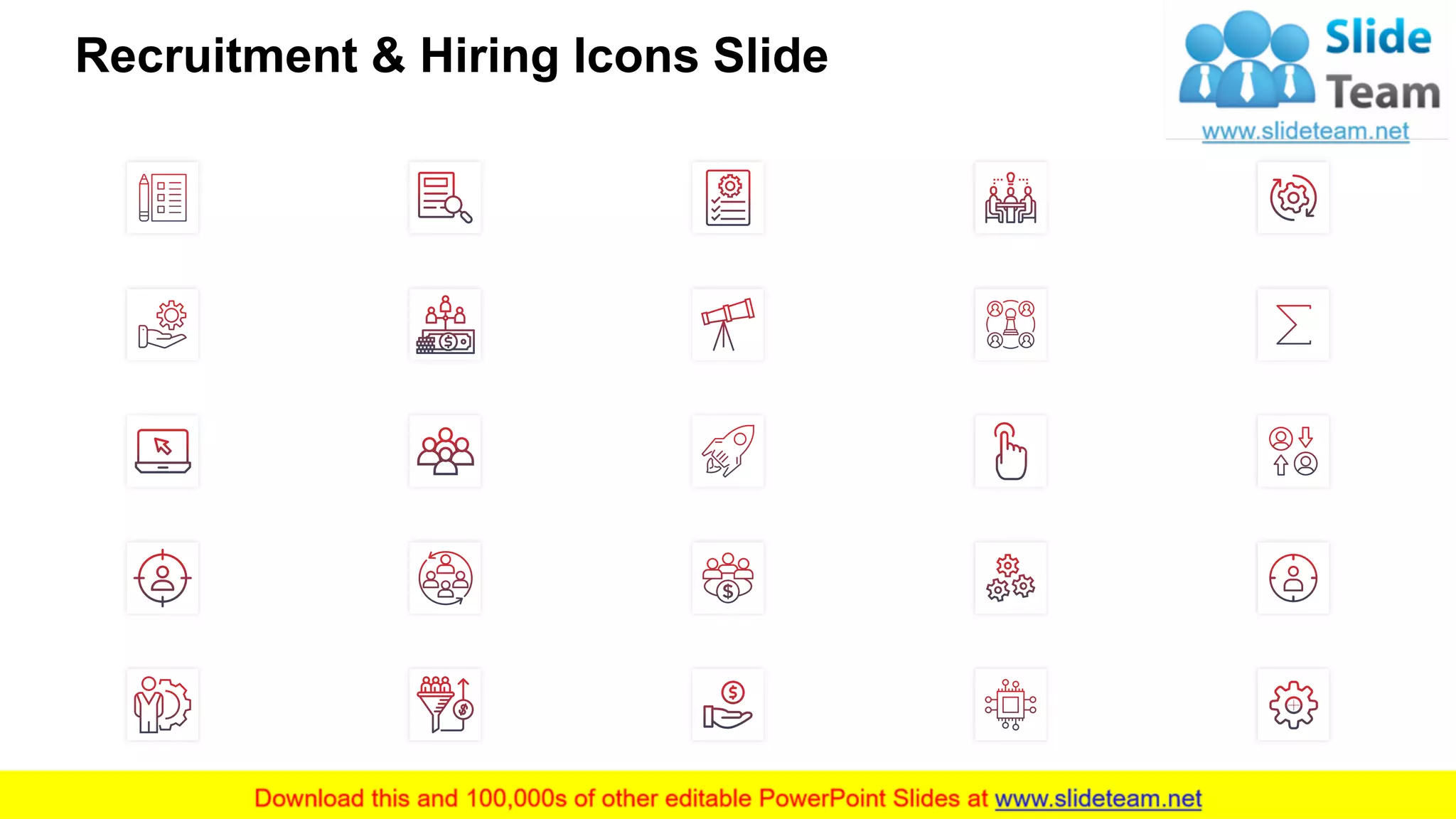 Recruitment & Hiring Icons Slide
14
 