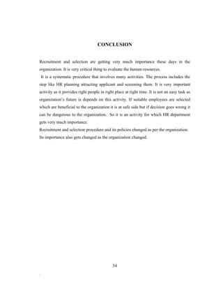 Recruitment And Selection | PDF