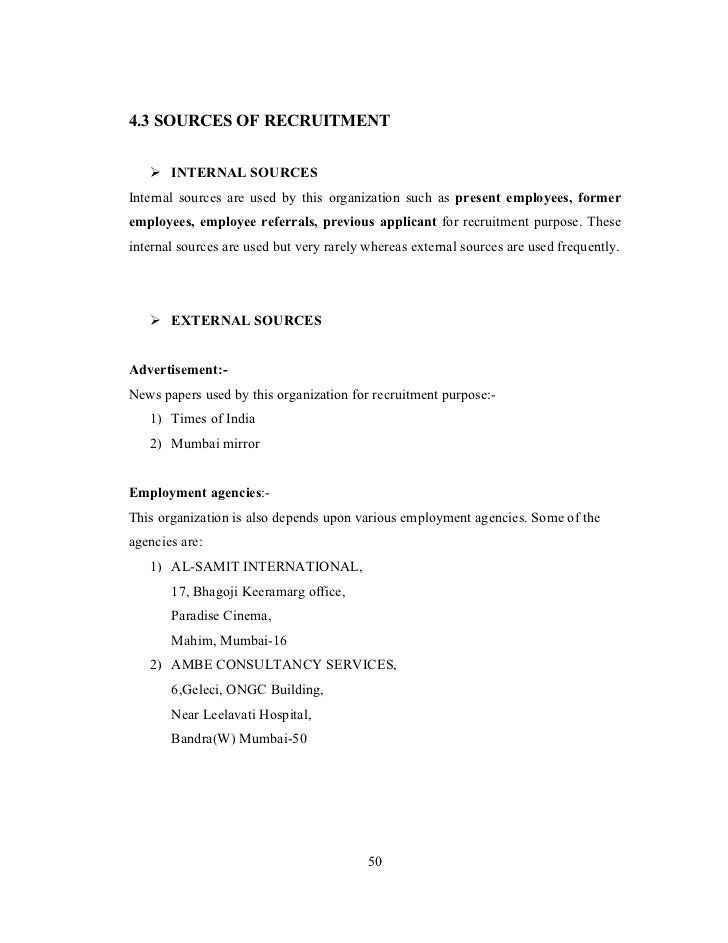 recruitment and selection