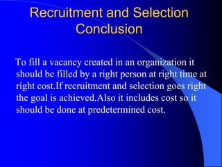 Recruitment and selection | PPT