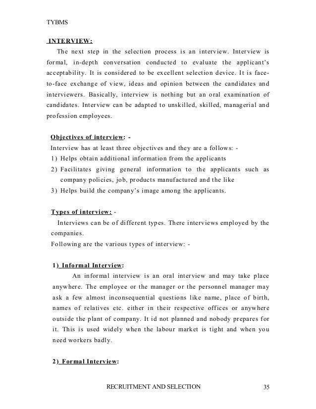 recruitment and selection