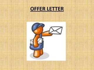 OFFER LETTER
 
