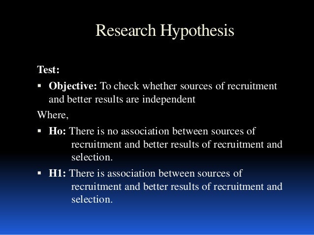 Dissertation on recruitment and selection