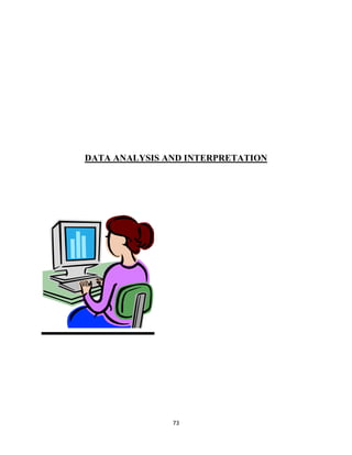 DATA ANALYSIS AND INTERPRETATION




               73
 