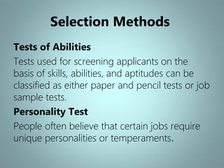 Recruitment and selection method | PPT