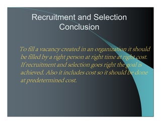 Recruitmentandselection presentation | PDF