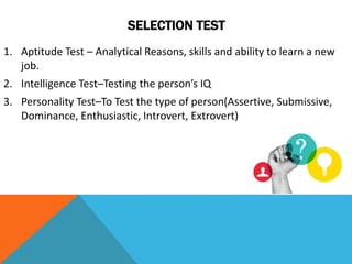 Recruitment and selection process | PPTX