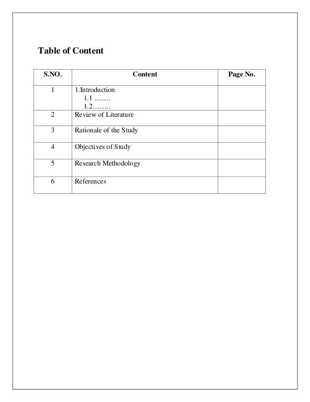 Initial step in the process of writing a literature review