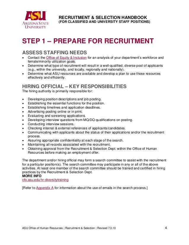 Recruitment handbook
