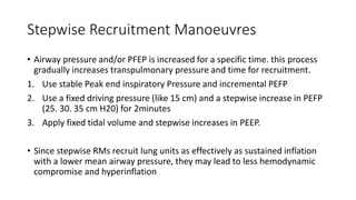 Recruitment maneuvers in ards | PPT
