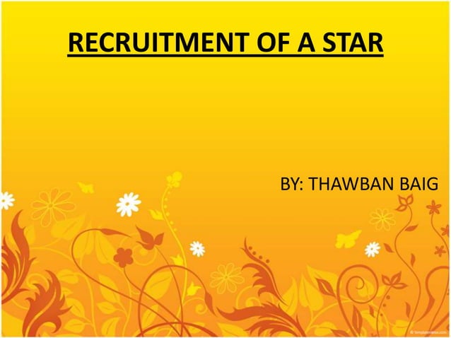 harvard case study recruitment of a star