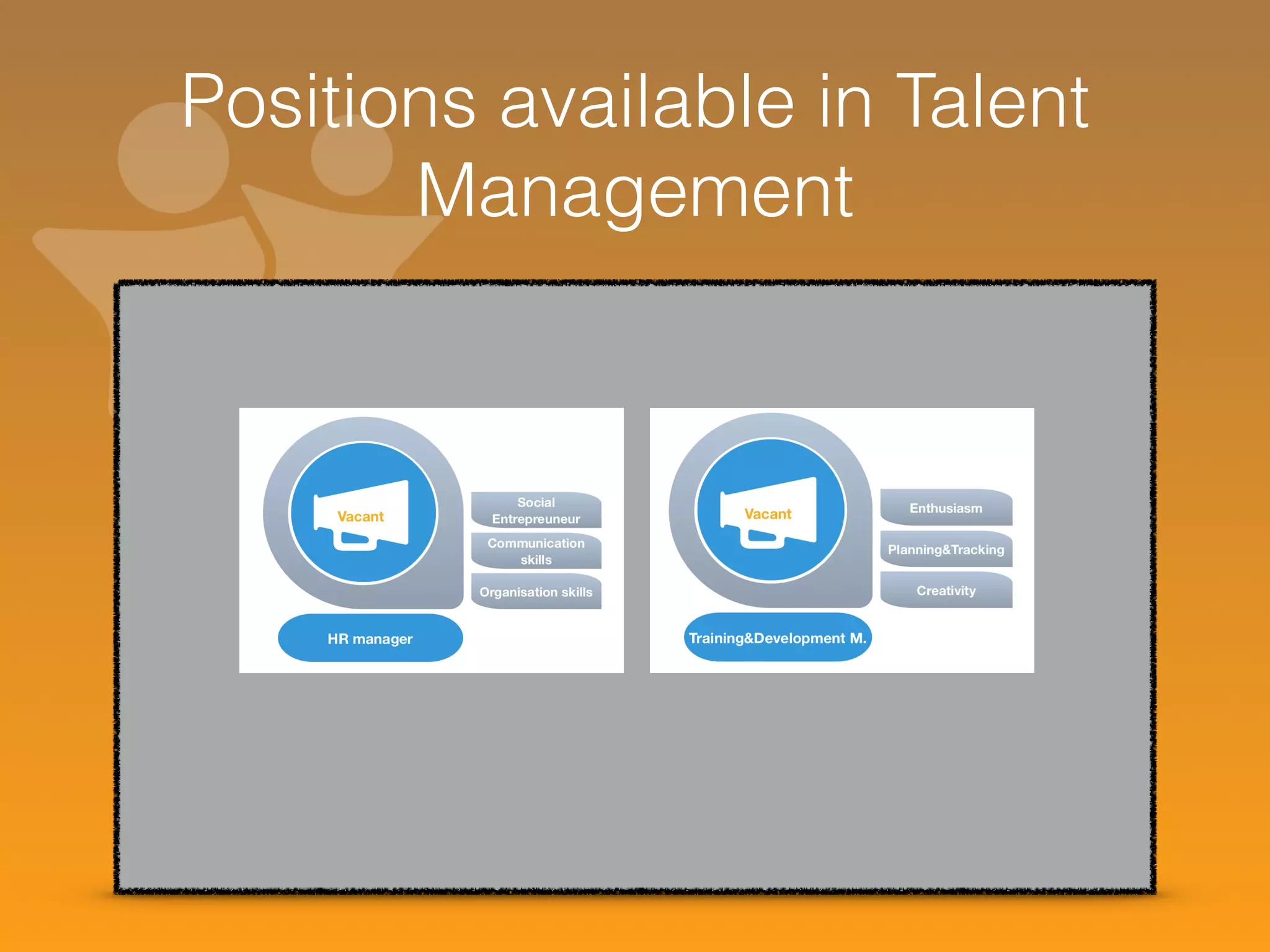 Positions available in Talent 
Management 
 
