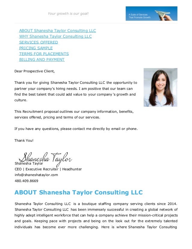 Examples of job proposal letters image