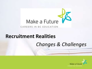 Recruitment Realities
            Changes & Challenges
 