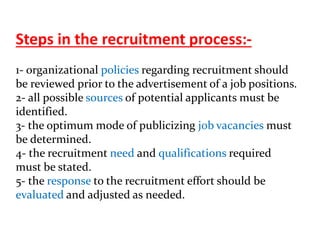 Recruitment&amp;selection of nursing personnel | PPT
