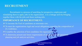 Recruitment selection training and development | PPT