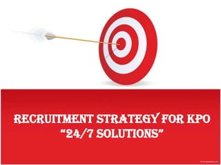 Recruitment Strategy For KPO
       “24/7 solutions”
 