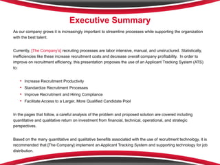 Applicant Tracking System Business Case | PPT