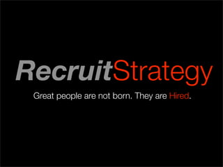 RecruitStrategy
 Great people are not born. They are Hired.
 