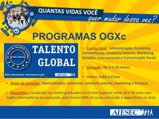 Processo seletivo TMPROGRAMAS OGXcCursos: Engenharia da Computação, Ciência da Computação, Sistema de InformaçãoDuração: De 3 à 18 meses.