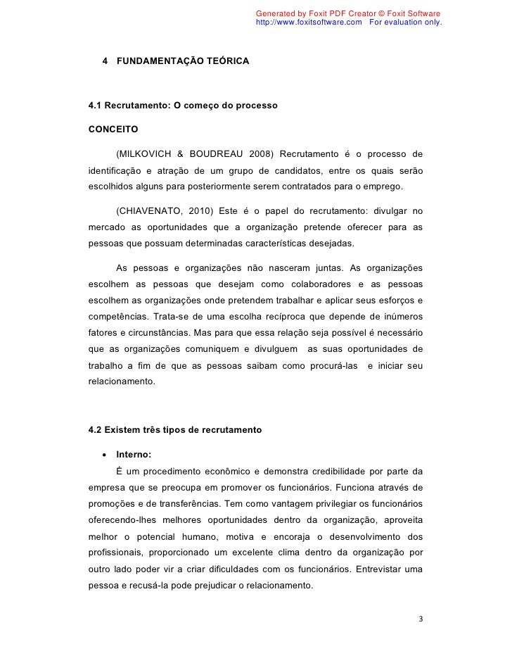 Monografia recrutamento e selecao pdf