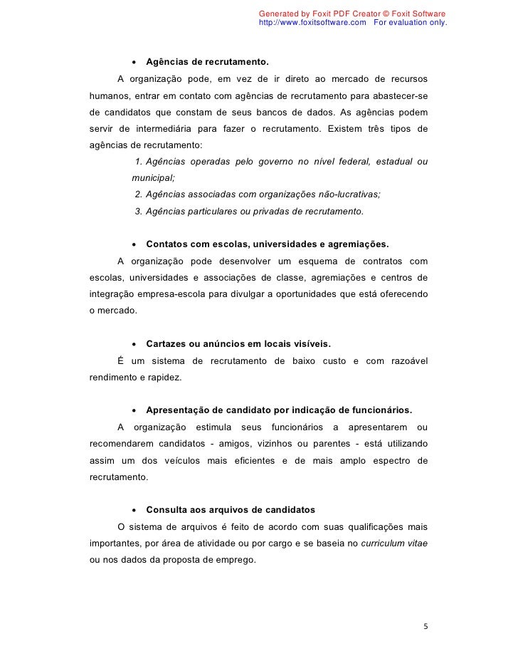 Monografia recrutamento e selecao pdf