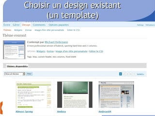 Choisir un design existant (un template) 