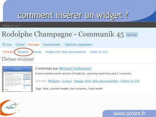 comment insérer un widget ? 