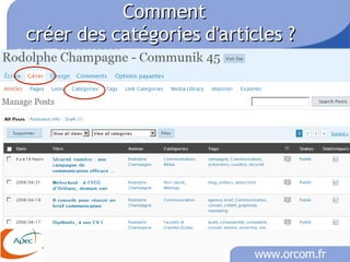Comment créer des catégories d'articles ?   