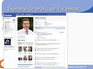 Exemple de profil sur Facebook 