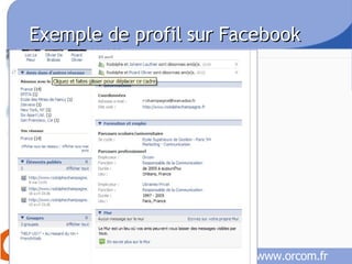 Exemple de profil sur Facebook 