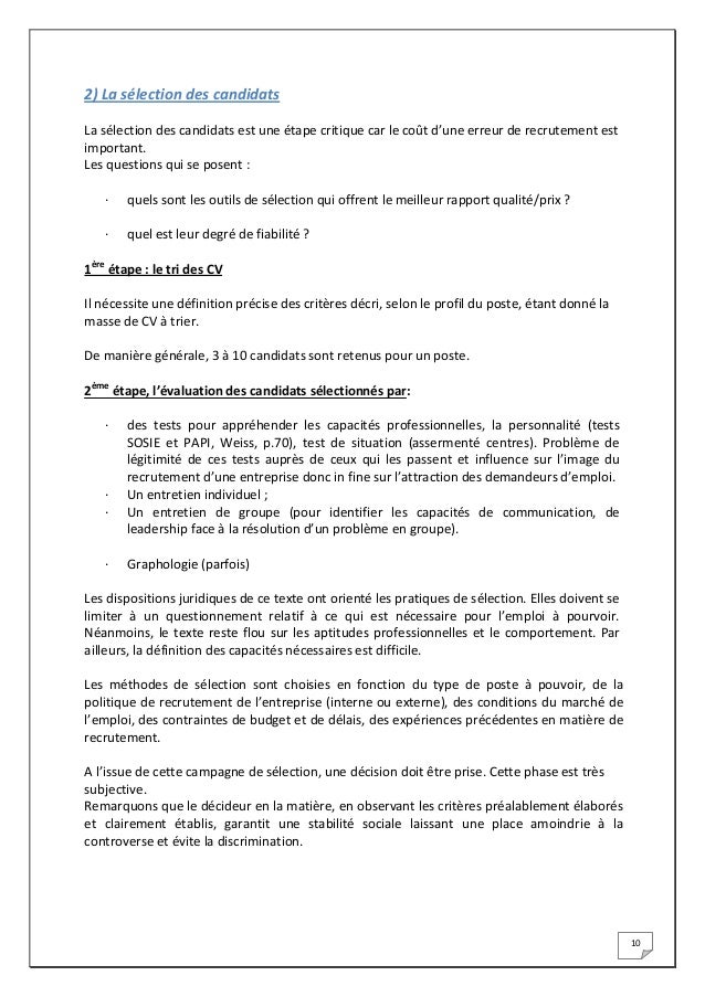 recrutement
