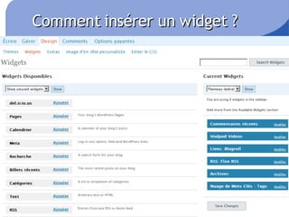 Comment insérer un widget ? 