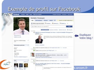 Exemple de profil sur Facebook Dupliquez Votre blog ! 
