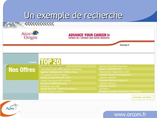 Un exemple de recherche 